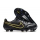 Nike Tiempo Legend 9 Elite FG Noir Gris Foncé Métallique Anthracite