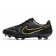 Nike Tiempo Legend 9 Elite FG Noir Gris Foncé Métallique Anthracite