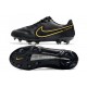 Nike Tiempo Legend 9 Elite FG Noir Gris Foncé Métallique Anthracite