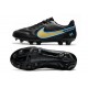 Crampon Nike Tiempo Legend 9 Elite FG Noir Bleu Or