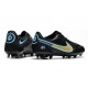 Crampon Nike Tiempo Legend 9 Elite FG Noir Bleu Or