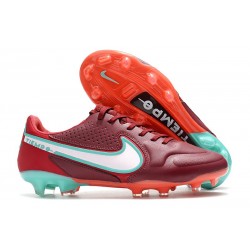 Nike Tiempo Legend 9 Elite FG Rouge Equipe Blanc Hibiscus Mystique