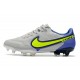 Crampon Nike Tiempo Legend 9 Elite FG Gris Brouillard Volt Sapphire