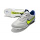 Crampon Nike Tiempo Legend 9 Elite FG Gris Brouillard Volt Sapphire