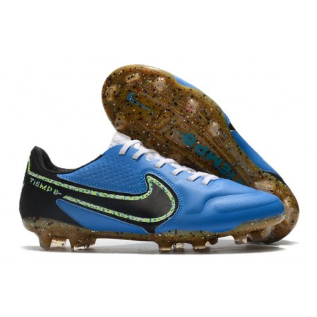 Crampon Nike Tiempo Legend 9 Elite FG Bleu Noir