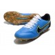 Crampon Nike Tiempo Legend 9 Elite FG Bleu Noir