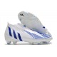 Chaussure adidas Predator Edge+ FG Blanc Bleu Hi Res Blanc