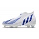 Chaussure adidas Predator Edge+ FG Blanc Bleu Hi Res Blanc