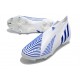 Chaussure adidas Predator Edge+ FG Blanc Bleu Hi Res Blanc