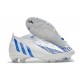 adidas Predator Edge.1 FG Crampons Blanc Bleu Hi Res Blanc