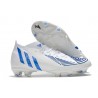 adidas Predator Edge.1 FG Crampons Blanc Bleu Hi Res Blanc