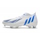 adidas Predator Edge.1 FG Crampons Blanc Bleu Hi Res Blanc