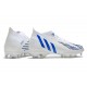 adidas Predator Edge.1 FG Crampons Blanc Bleu Hi Res Blanc