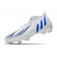 adidas Predator Edge.1 FG Crampons Blanc Bleu Hi Res Blanc