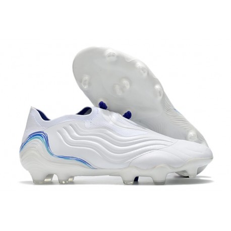 Crampons Foot adidas Copa Sense+ FG Blanc Bleu Hi Res Indigo