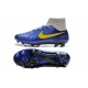 2015 Chaussure de Football Nike Magista Obra FG Marine Bleu Gris Jaune