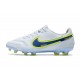 Crampon Nike Tiempo Legend 9 Elite FG Blanc Bleu