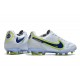 Crampon Nike Tiempo Legend 9 Elite FG Blanc Bleu