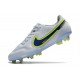 Crampon Nike Tiempo Legend 9 Elite FG Blanc Bleu