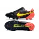 Crampon Nike Tiempo Legend 9 Elite FG Noir Jaune Rouge