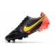 Crampon Nike Tiempo Legend 9 Elite FG Noir Jaune Rouge