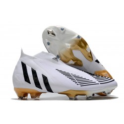 Chaussure adidas Predator Edge+ FG Blanc Or Noir