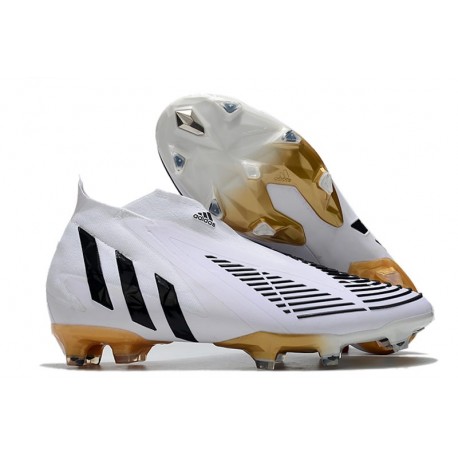 Chaussure adidas Predator Edge+ FG Blanc Or Noir