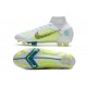 Nike 2022 Mercurial Superfly 8 Elite FG Blanc Bleu Jaune