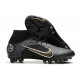 Nike Mercurial Superfly 8 Elite AG Noir Or Métallique Argent Métallique