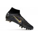 Nike Mercurial Superfly 8 Elite AG Noir Or Métallique Argent Métallique