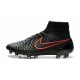 Nouvelle Crampons Nike Magista Obra FG Hommes Noir Vert Hyper Rouge