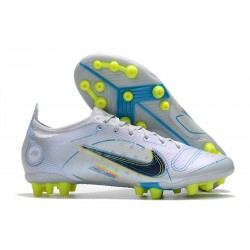 Nike Mercurial Vapor 14 Elite AG Ballon Gris Bleu Foncé