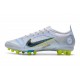 Nike Mercurial Vapor 14 Elite AG Ballon Gris Bleu Foncé