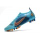 Nike Mercurial Vapor 14 Elite AG Bleu Chlorine Orange Laser Marina