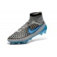 Nouvelle Crampons Nike Magista Obra FG Hommes Gris Loup Bleu Turquoise Noir