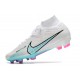 Nike Air Zoom Mercurial Superfly IX Elite FG Blanc Bleu