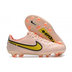 Crampon Nike Tiempo Legend 9 Elite FG Guava Ice Jaune Strike Sunset Glow