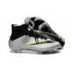 2015 Chaussures Nike Mercurial Superfly FG Argenté Vert Noir