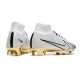 Nike Air Zoom Mercurial Superfly IX Elite FG Blanc Or Noir