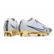 Nike Air Zoom Mercurial Vapor 15 Elite FG Blanc Or