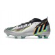 adidas Predator Edge.1 FG Crampon Argent Métallique Noir Jaune Solaire