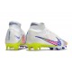 Nike Air Zoom Mercurial Superfly 9 Elite FG Blanc Rose Bleu