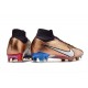 Nike Air Zoom Mercurial Superfly 9 Elite FG Bronze Blanc Bleu