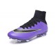 Nouveau Chaussures de Football Nike Mercurial Superfly 4 FG Violet Vert Noir