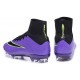 Nouveau Chaussures de Football Nike Mercurial Superfly 4 FG Violet Vert Noir