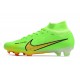 Nike Air Zoom Mercurial Superfly 9 Elite FG Vert Jaune