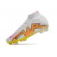 Nike Air Zoom Mercurial Superfly 9 Elite FG Blanc Rose Jaune