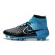 2015 Chaussure de Football Nike Magista Obra FG Cuir Bleu Noir