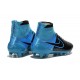 2015 Chaussure de Football Nike Magista Obra FG Cuir Bleu Noir