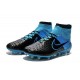 2015 Chaussure de Football Nike Magista Obra FG Cuir Bleu Noir